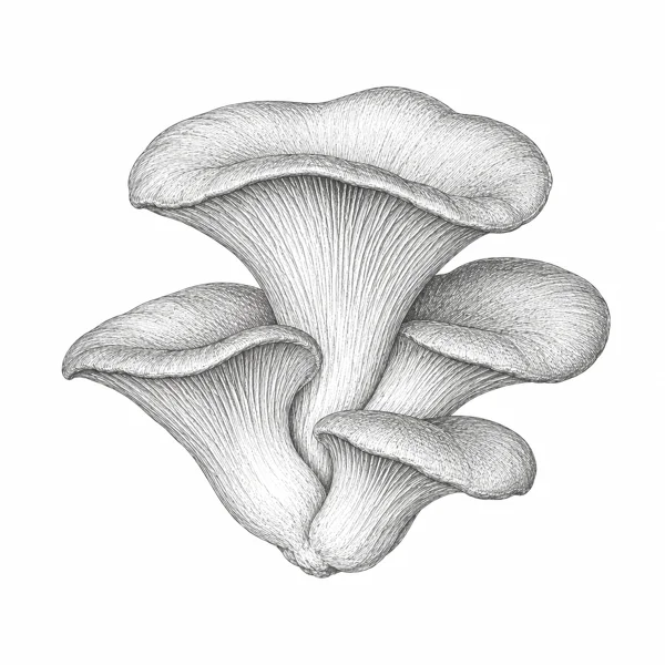 Austernseitling Illustration